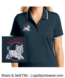 Ladies' Polo with embroidered Westie Design Zoom